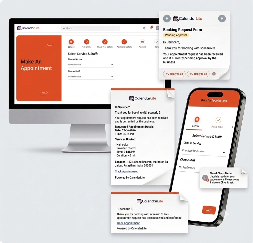 online booking form